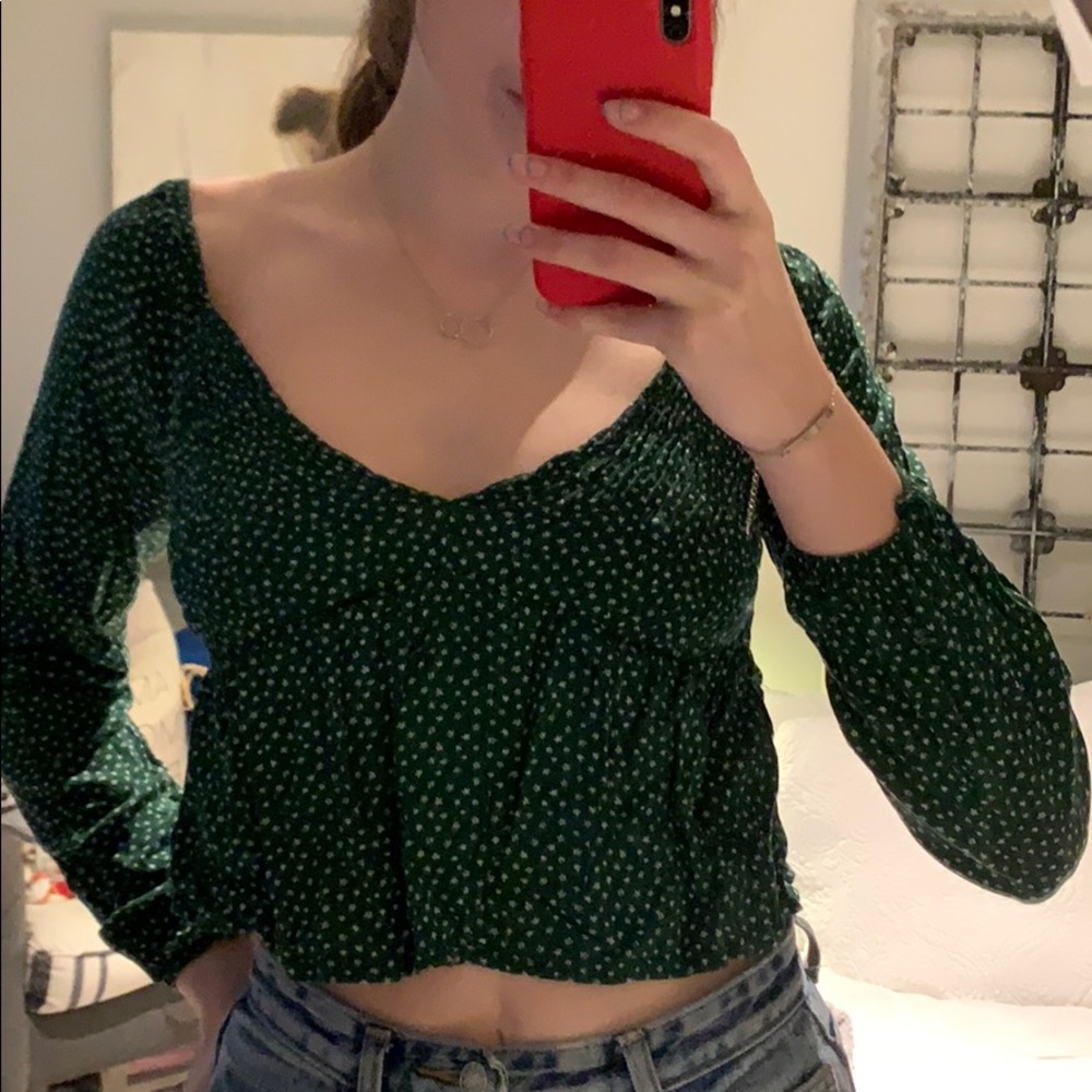 floral long sleeve top